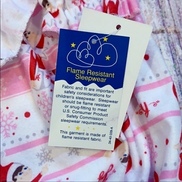 NWT Elf on the Shelf Girl’s Night Gown & Matching Doll Gown 2T Pajamas PJs Pink - Picture 5 of 7